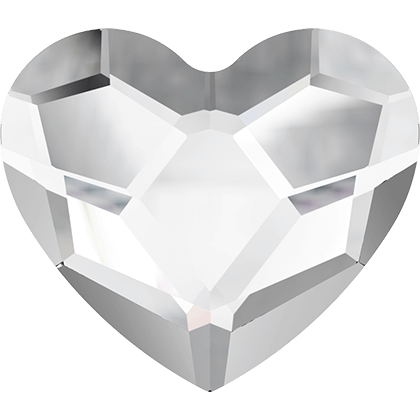 2808 Heart Flat Back - Crystal 6mm (100 Pack)