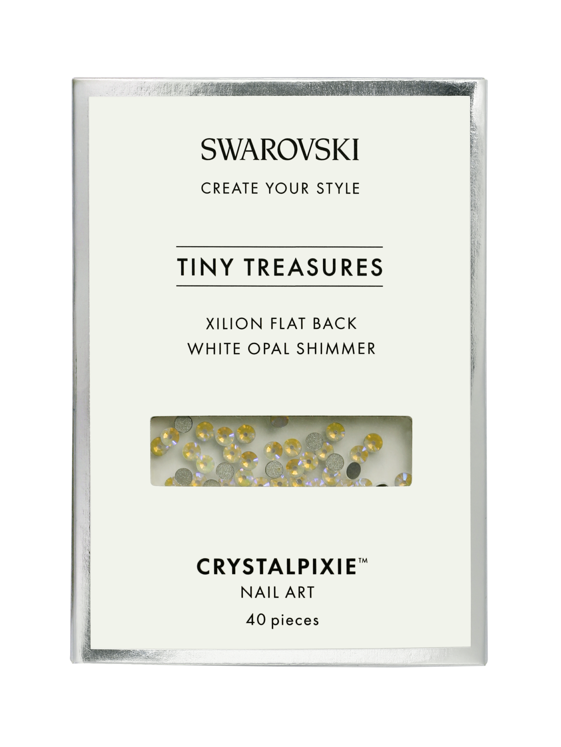 Swarovski Tiny Treasures - Xilion FB White Opal Shimmer