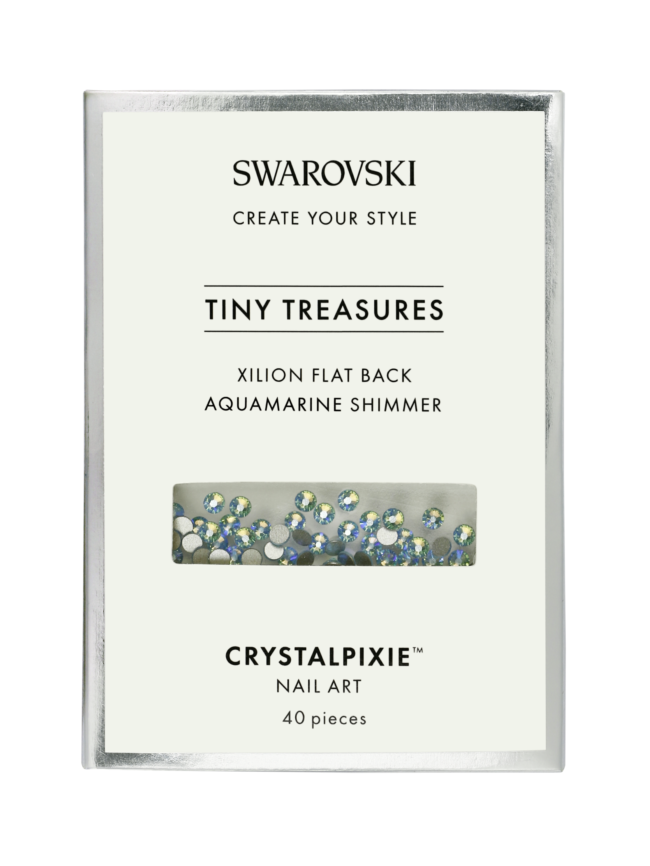 Swarovski Tiny Treasures - Xilion FB Aquamarine Shimmer