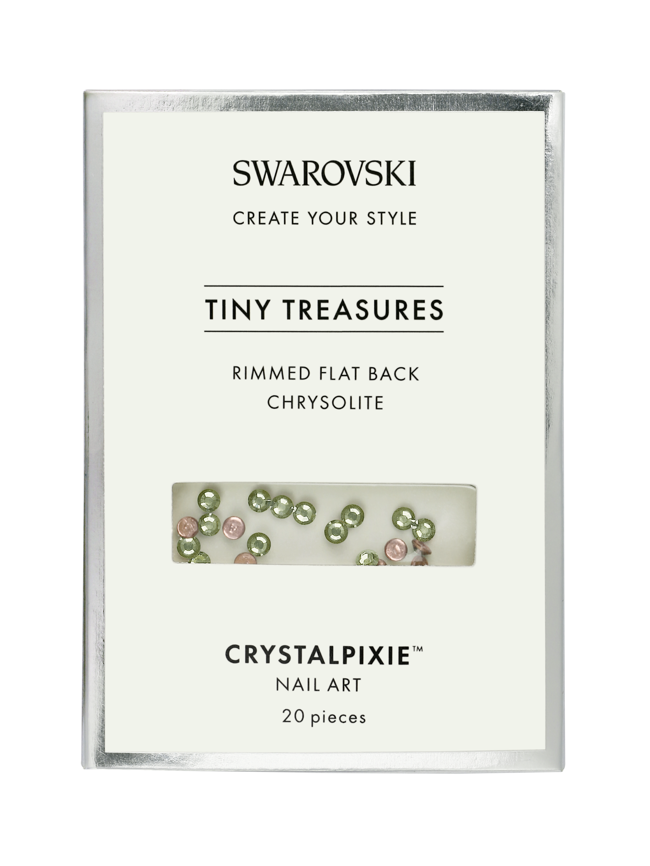 Swarovski Tiny Treasures - Rimmed FB Chrysolite