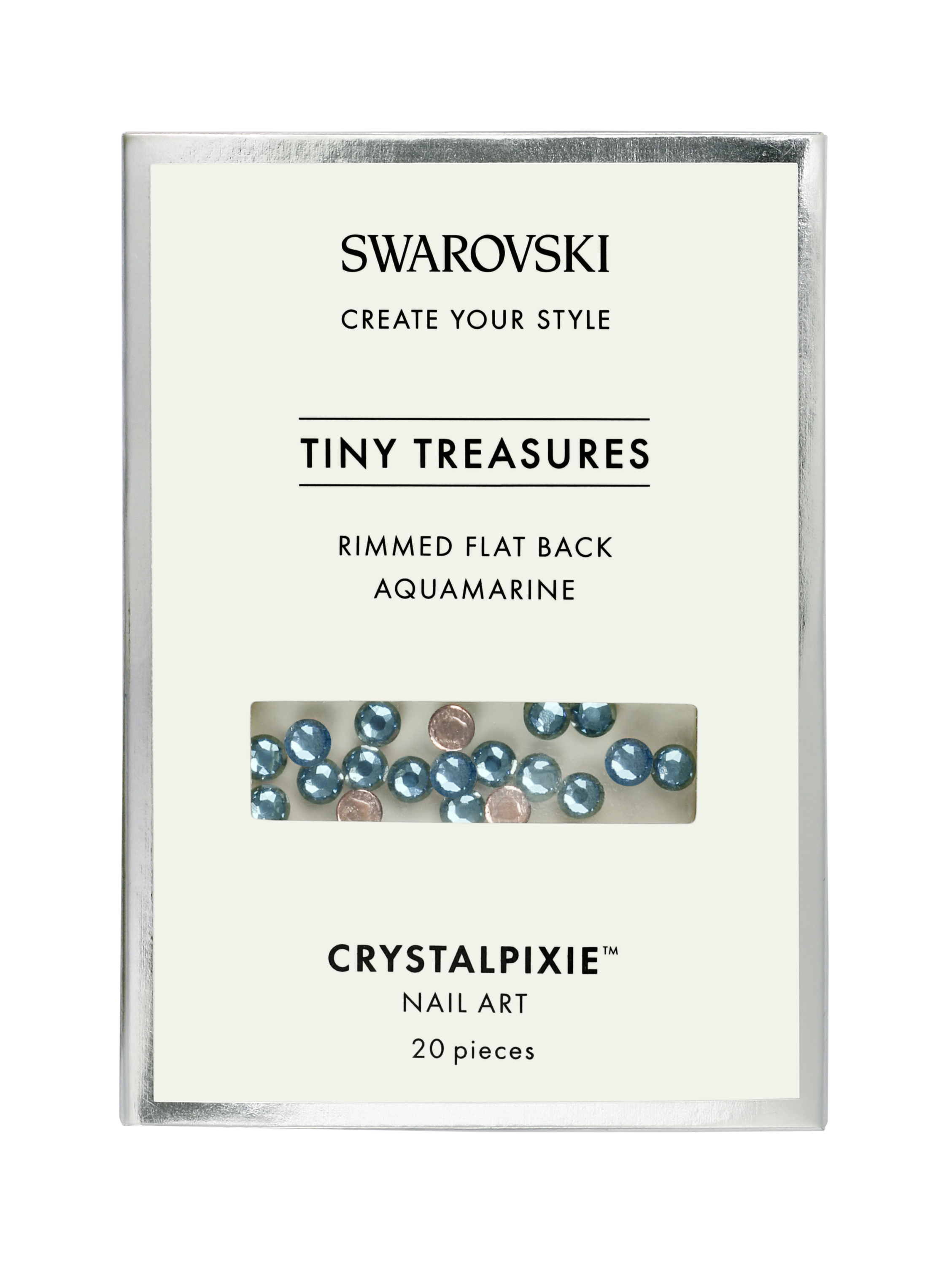 Swarovski Tiny Treasures - Rimmed FB Aquamarine